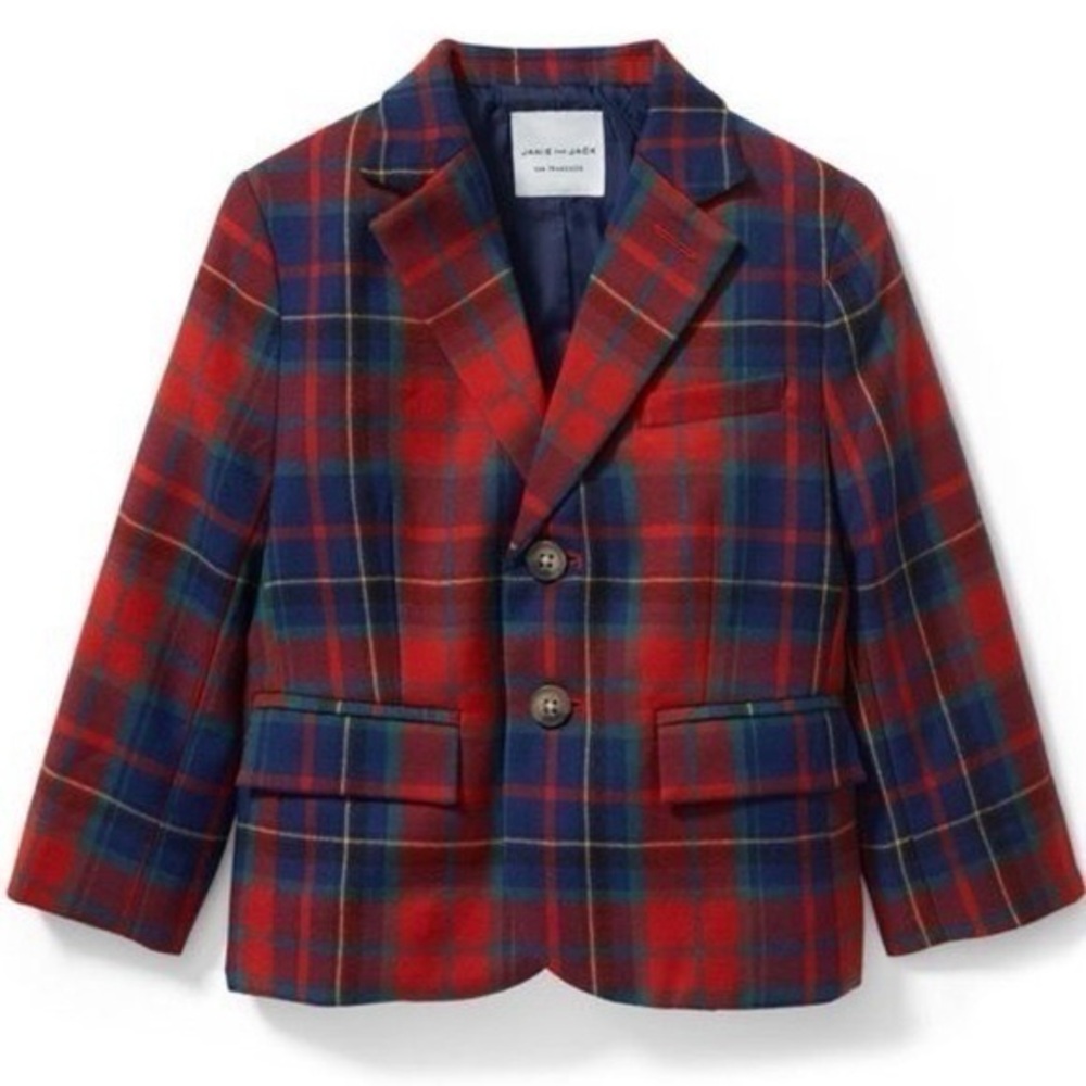 Janie and Jack NWT The Tartan Wool Blazer Size 18-24 Months MSRP $109
